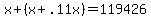 x%2B%28x%2B.11x%29=119426
