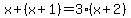x%2B%28x%2B1%29=3%28x%2B2%29