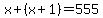 x%2B%28x%2B1%29=555