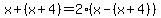 x%2B%28x%2B4%29=2%28x-%28x%2B4%29%29