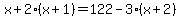 x%2B+2%2A%28x%2B1%29+=+122+-+3%2A%28x%2B2%29