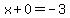 x%2B0=-3