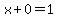 x%2B0=1