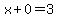 x%2B0=3