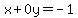 x%2B0y=-1
