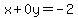 x%2B0y=-2