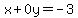 x%2B0y=-3