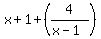 x%2B1%2B%284%2F%28x-1%29%29