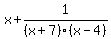 \"x%2B1%2F%28x%2B7%29%28x-4%29\"
