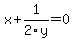 x%2B1%2F2y=0
