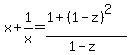 x%2B1%2Fx=%281%2B%281-z%29%5E2%29%2F%281-z%29