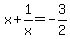 x%2B1%2Fx=-3%2F2