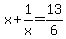 x%2B1%2Fx=13%2F6