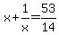 x%2B1%2Fx=53%2F14