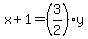 x%2B1=%283%2F2%29y