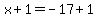 x%2B1=-17%2B1