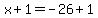 x%2B1=-26%2B1
