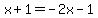 x%2B1=-2x-1