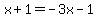 x%2B1=-3x-1