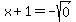 x%2B1=-sqrt%280%29