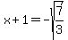 x%2B1=-sqrt%287%2F3%29