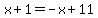 x%2B1=-x%2B11