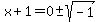 x%2B1=0+%2B-+sqrt%28-1%29