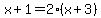 x%2B1=2%28x%2B3%29