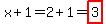 x%2B1=2%2B1=highlight%283%29