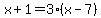 x%2B1=3%28x-7%29