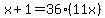 x%2B1=36%2811x%29