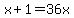 x%2B1=36x