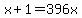 x%2B1=396x