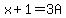 x%2B1=3A