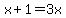 x%2B1=3x
