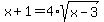 x%2B1=4%2Asqrt%28x-3%29