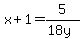x%2B1=5%2F%2818y%29