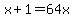 x%2B1=64x