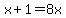 x%2B1=8x