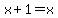 x%2B1=x