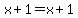 x%2B1=x%2B1