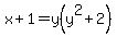x%2B1=y%28y%5E2%2B2%29