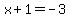 x%2B1+=+-3