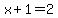 x%2B1+=+2