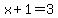 x%2B1+=+3