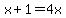 x%2B1+=+4x