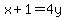 x%2B1+=+4y