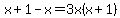 x%2B1-x=3x%28x%2B1%29