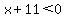x%2B11+%3C+0