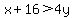 x%2B16+%3E4y